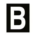 MEYCO WHITE MDF LETTER "B" 10CM HIGH X 1.8CM