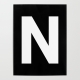 MEYCO WHITE MDF LETTER "N" 10CM HIGH X 1.8CM