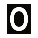 MEYCO WHITE MDF LETTER "O" 10CM HIGH X 1.8CM