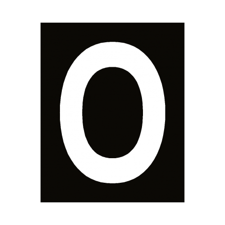 MEYCO WHITE MDF LETTER "O" 10CM HIGH X 1.8CM