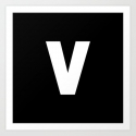 MEYCO WHITE MDF LETTER "V" 10CM HIGH X 1.8CM