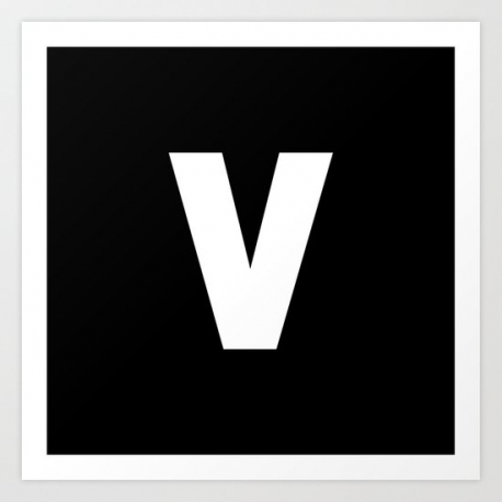 MEYCO WHITE MDF LETTER "V" 10CM HIGH X 1.8CM