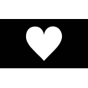 MEYCO WHITE MDF SIGN "HEART" 10CM HIGH X 1.8CM
