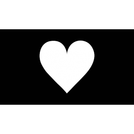 MEYCO WHITE MDF SIGN "HEART" 10CM HIGH X 1.8CM