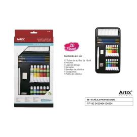 PROFESSIONAL ACRYLIC PAINT SET X 20 PCS