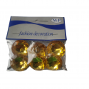 BAG 6 PCS CIRCLE DIAMOND 30MM DIAM. - GOLD