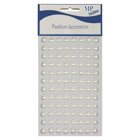 PEARL 10MM X 96PCS STICKERS 10 X 20.5CM - OPAQUE CREAM