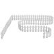 GARDEN FENCE WOOD 90 X 3CM - WHITE