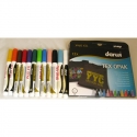 DARWI TEXTILE OPAQUE FELT PEN SET 12 X 6ML