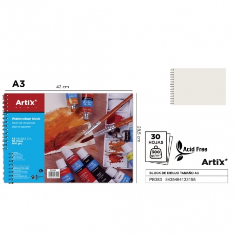 WATER COLOUR PADS 200G - 24 X 32CM 