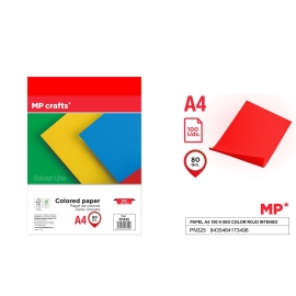 A4 MULTIFUNCTIONAL COLOUR COPY PAPER - INTENSE RED 80GSM X 100PCS
