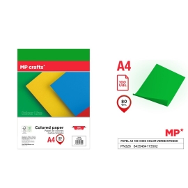 A4 MULTIFUNCTIONAL COLOUR COPY PAPER - INTENSE GREEN 80GSM X 100PCS