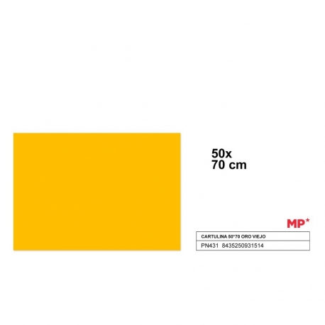 COLOURED CARDBOARD 50 X 70CM - OLD GOLD 180GSM