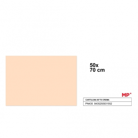 COLOURED CARDBOARD 50 X 70CM - CREAM 180GSM