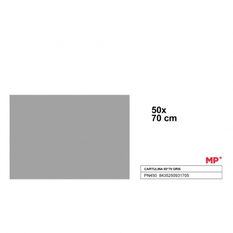 COLOURED CARDBOARD 50 X 70CM - GREY 200GSM
