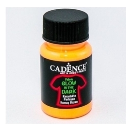 GLOW IN THE DARK FABRIC PAINT 50ML - ORANGE