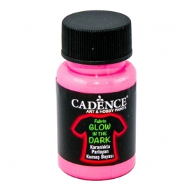 GLOW IN THE DARK FABRIC PAINT 50ML - PINK