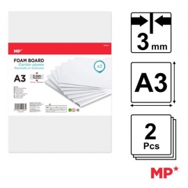 HIGH QUALITY WHITE FOAM BOARD A3 3MM PACK OF 2 PCS