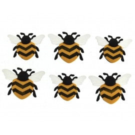 DRESS IT UP BUTTONS - BEE HAPPY 6 PIECES