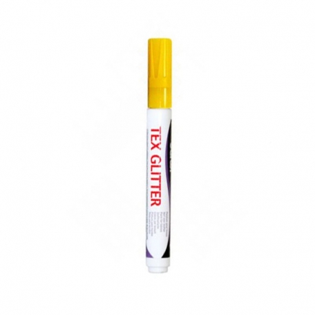 DARWI TEX GLITTER FELT PEN 6ML - YELLOW