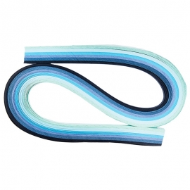 QUILLING PAPER STRIPS 54CM LONG 5MM - BLUE TONES X 120PCS