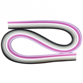 QUILLING PAPER STRIPS 54CM LONG 3MM VIOLET/GREY TONES X 120PCS