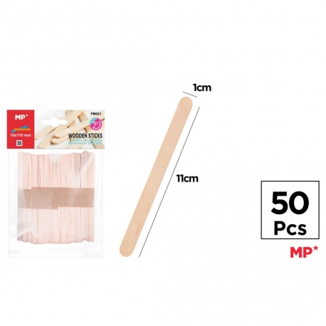 WOODEN STICKS FOR CRAFTS 18 X 150 MM, 50 PCS
