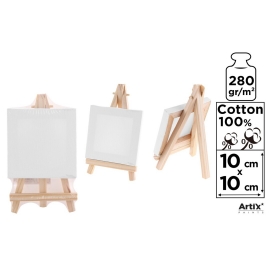 campus DISCOVERY EASEL SET 12 TUBES 21ML/CANVAS/BRUSHES/PAINTING KNIVES/MANNEQUIN