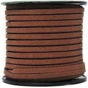 FLAT LEATHER CORD 3MM - BROWN BY THE METER