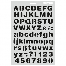 STENCIL - LETTERS - NUMBERS