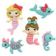 DRESS IT UP BU8TTONS - MERMAID KISSES
