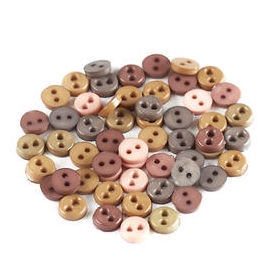 DRESS-IT-UP BUTTONS - MICRO MINI ROUNDS - EARTHSTONES