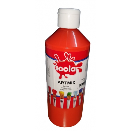 ARTMIX POSTER TEMPERA PAINT 500ML - VERMILLION