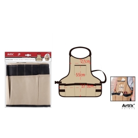 BROWN APRON WITH POCKETS