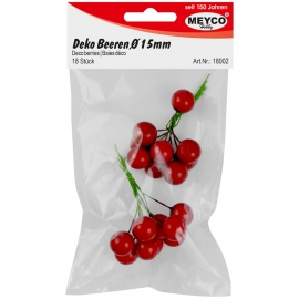 BERRIES PICK RED DIAM 18 PCS 1.5CM