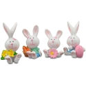 POLYRESIN RABBIT LARGE H6.2CM - SET OF 4 