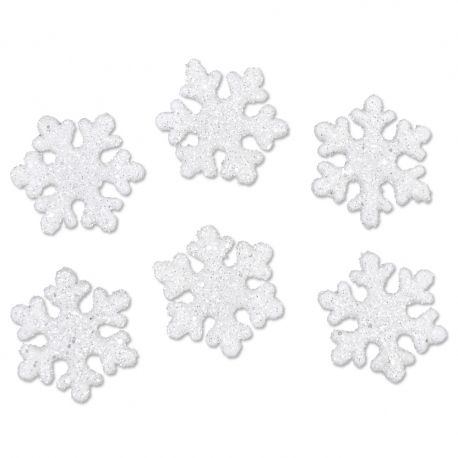 ICE CRYSTALS 20 PCS WHITE/GLITTER