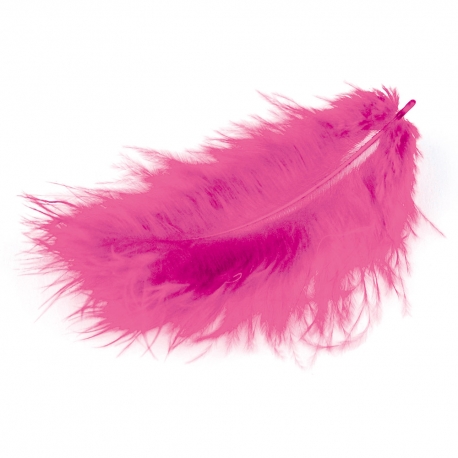 MARABOU FEATHERS CA.12 CM 17 PCS - FUSCHIA