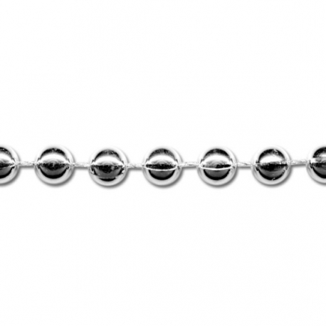 PEARL BY THE METER 3MM - SILVER METALLIC