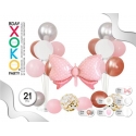 BALLOONS KIT WITH STAND FOIL/NATURAL LATEX, BIG 87CM, SMALL 25CM