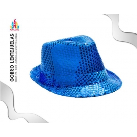 BLUE SEQUIN HAT