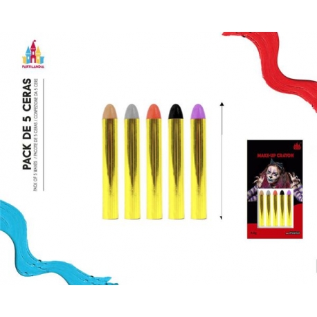 PACK OF 5 WAX COLOURS - HALLOWEEN