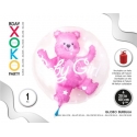 PINK BEAR BUBBLE BALLOON 60CM
