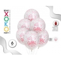 BALLOONS IT'S A GIRL 2.8G 6PCS