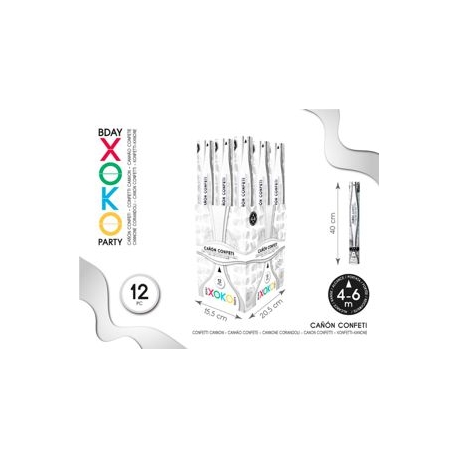 CONFETTI CANON PETALS WHITE 40CM