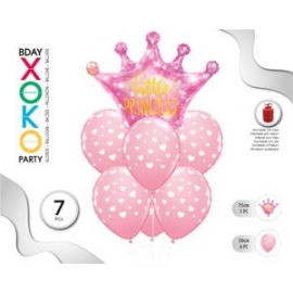 B' DAY BALLOONS LITTLE PRINCESS 7 PCS