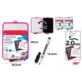 TWO-SIDED BLACK BOARD 18.5 X 26CM