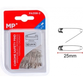 CHROME SAFETY PINS 50PCS
