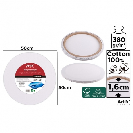 ROUND STRETCH CANVAS 50CM DIAM.