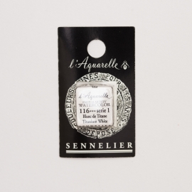 Sennelier Watercolour Half Pan - TITANIUM WHITE 